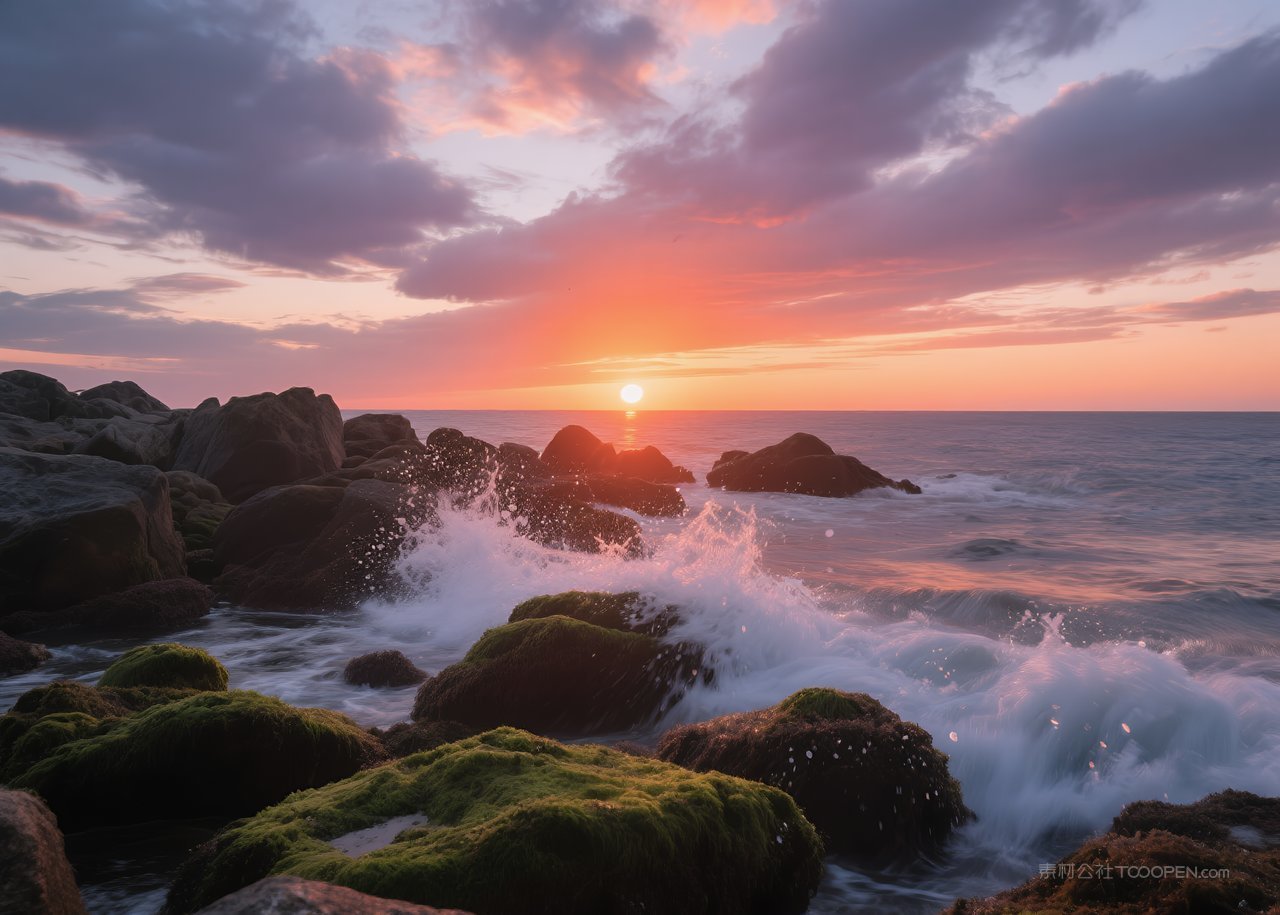 云层天空自然日落落日景观唯美风景云彩