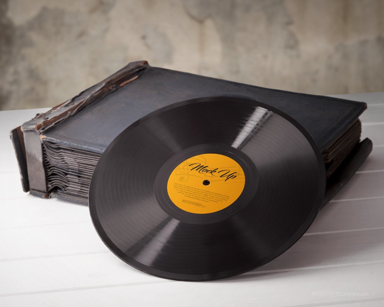 复古怀旧黑胶唱片ps样机 (1)