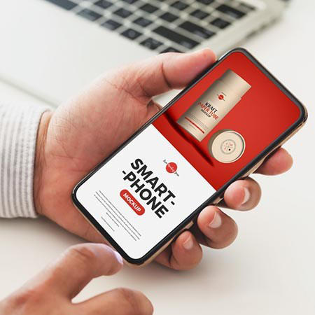 使用智能手机样机