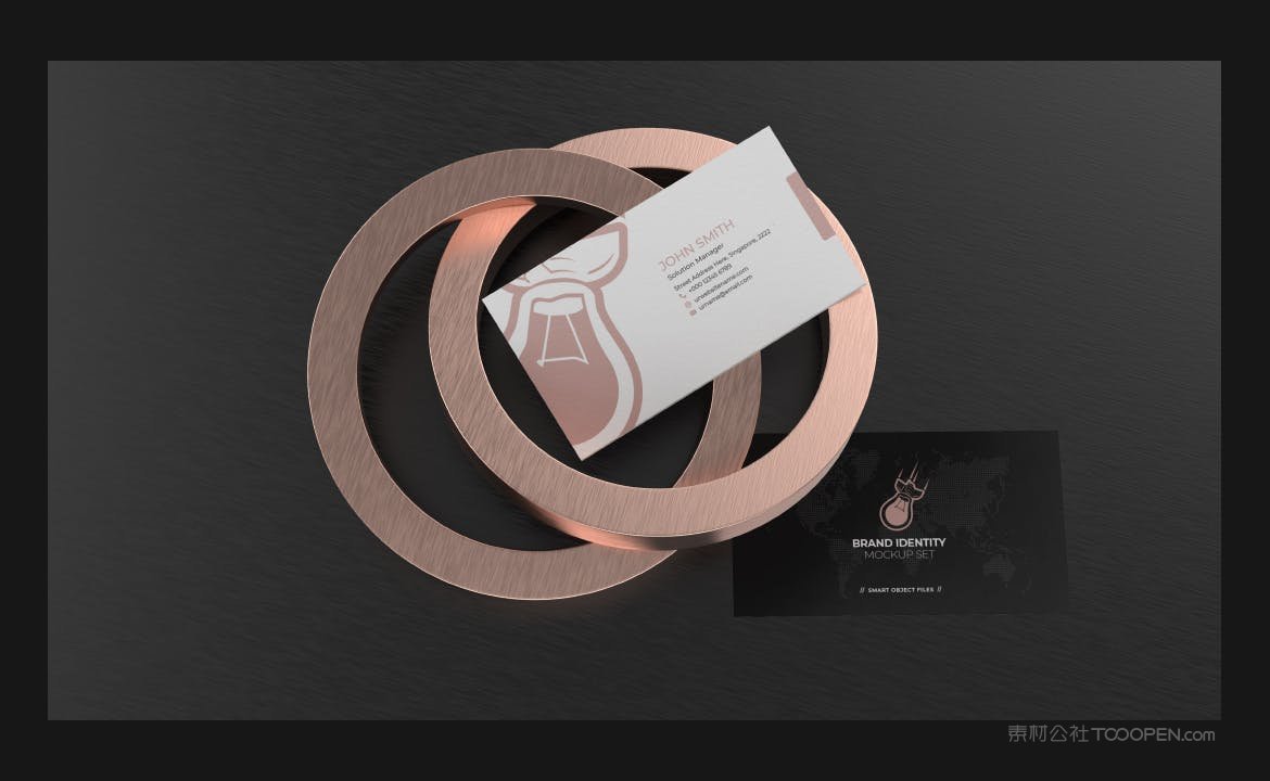 高端暗黑品牌文具套装样机