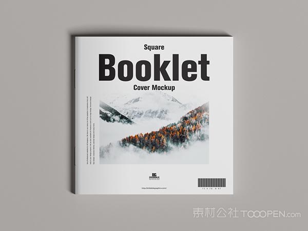 方形小册子封面样机