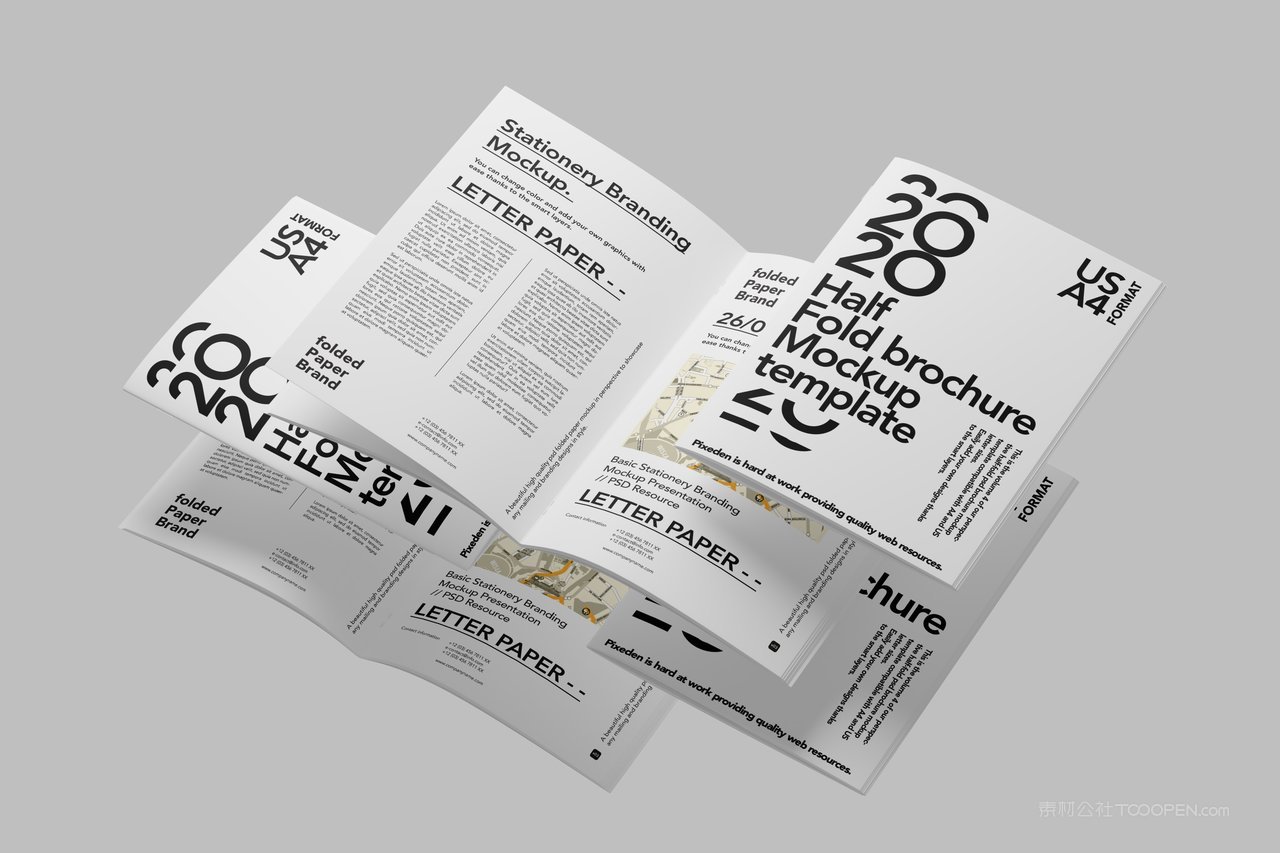 翻开的杂志企业形象画册样机 (9)