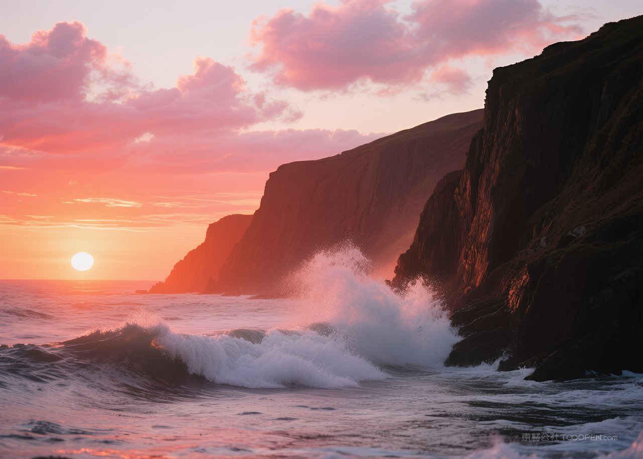 天空海边风景海景景观自然海滩大海