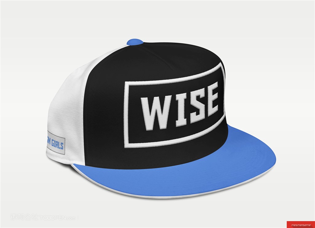 蓝色帽子VI贴图样机