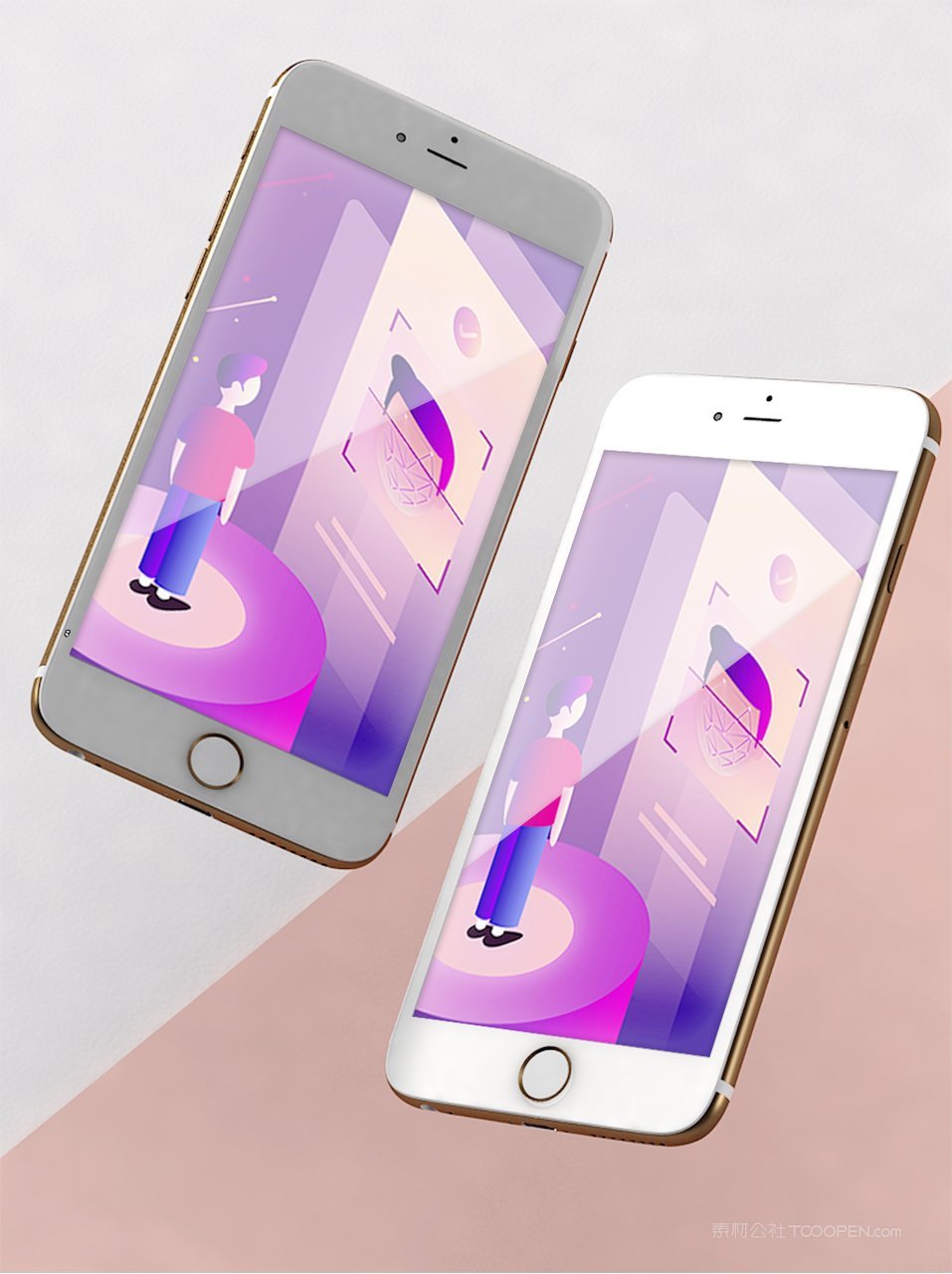 幻彩紫手机屏app界面ui样机 (3)