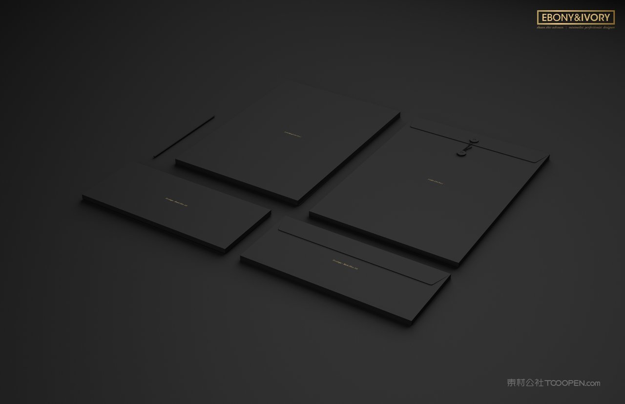 黑色质感企业vi样机贴图 (8)
