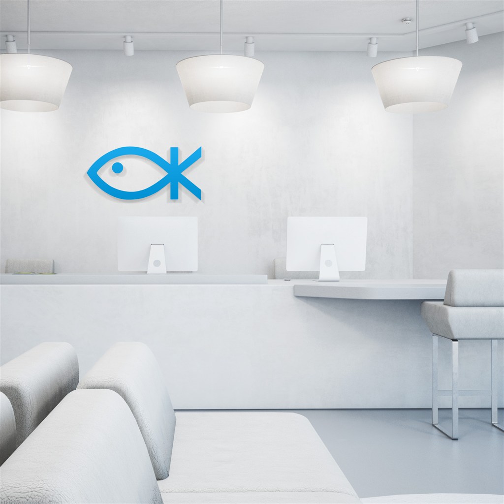 公司形象墙标志墙接待前台样机模板