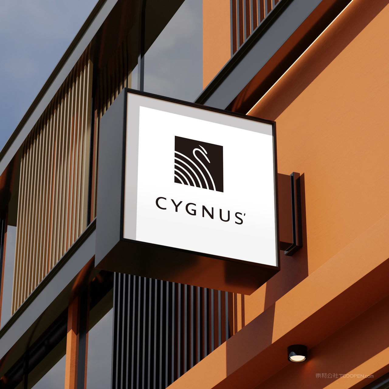 店铺招牌灯箱门头贴图样机