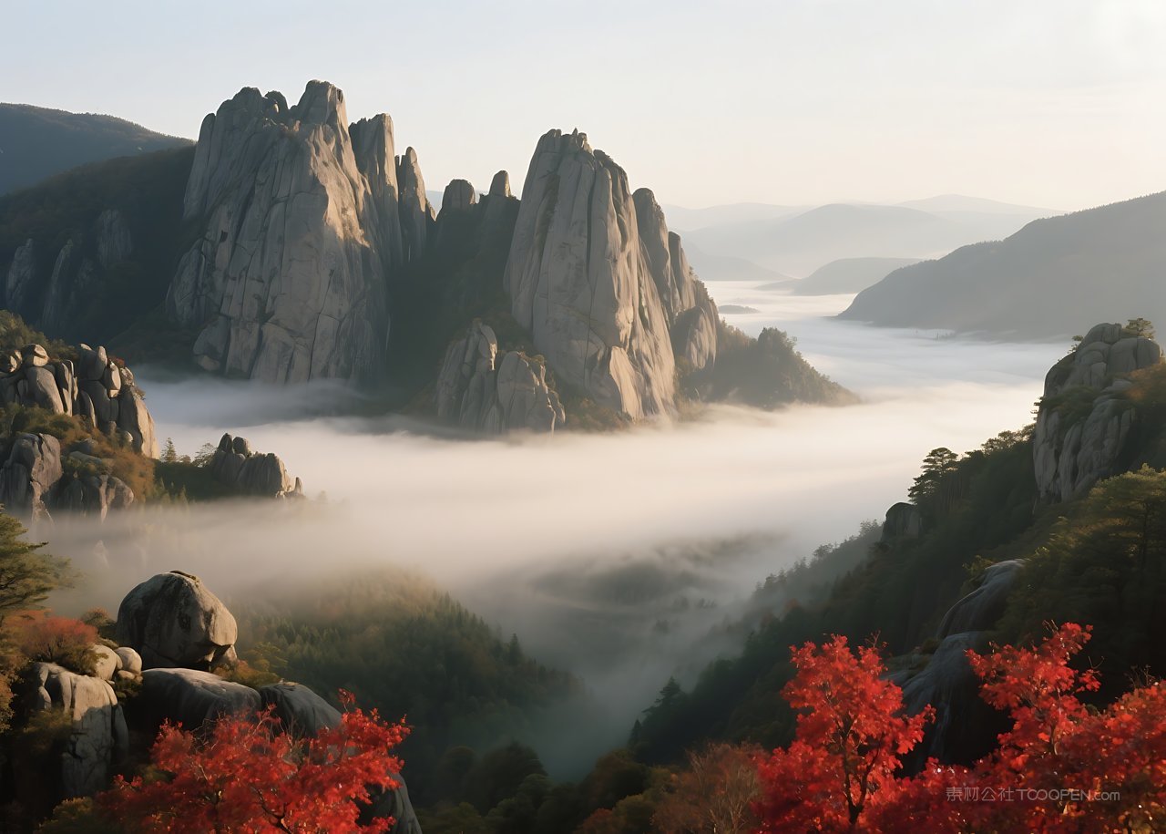 自然山水风景唯美山峰天空