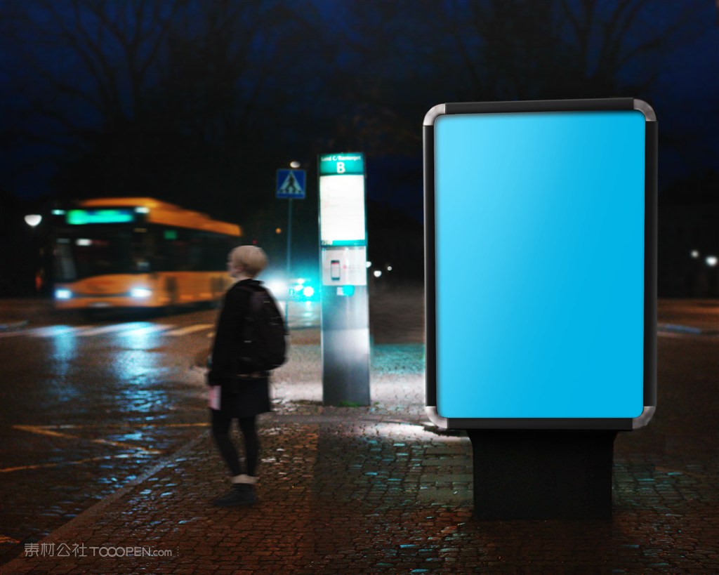 户外大型广告广场广告广告场景广告牌广告位贴图样机设计模板效果VI素材PSD分层