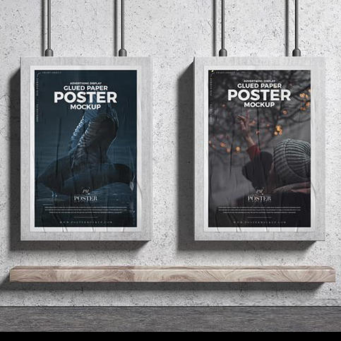 胶纸海报样机