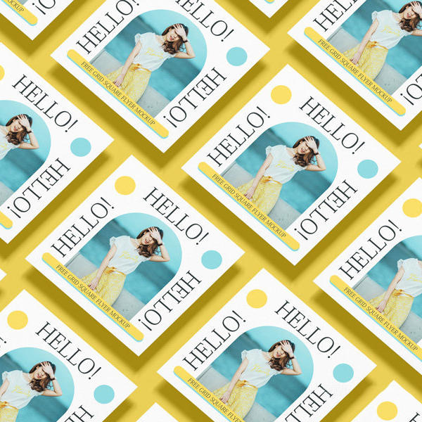 网格方形传单样机