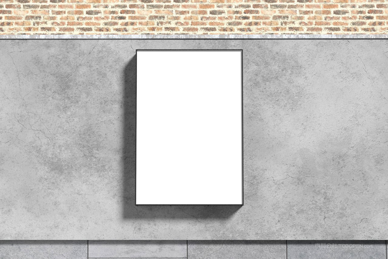 户外墙面海报样机