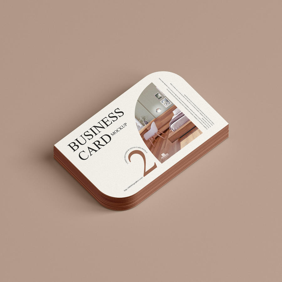 双面圆形名片样机