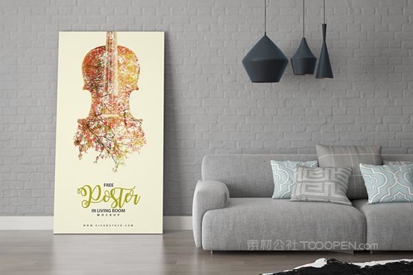 客厅海报样机