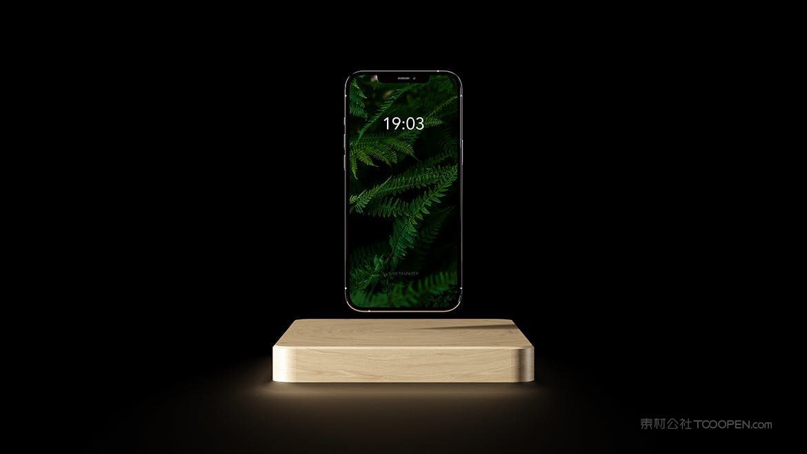 暗黑背景手机屏幕样机