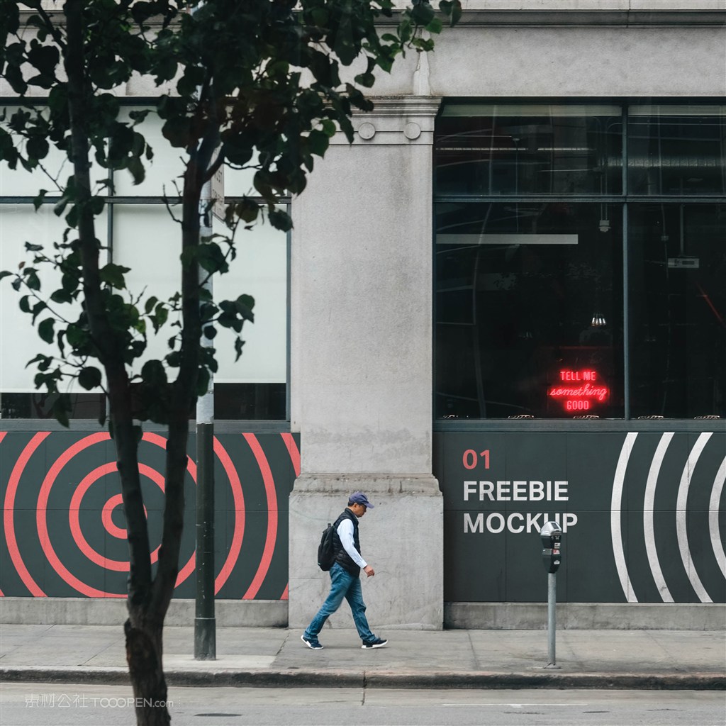 商场橱窗广告贴图样机