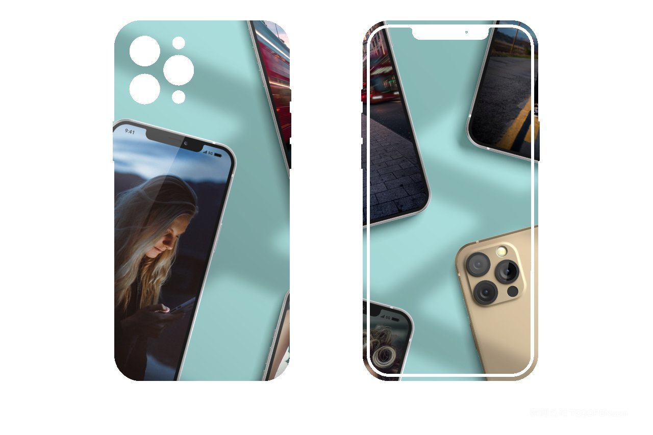 iphone13pro手机光影场景样机 (2)