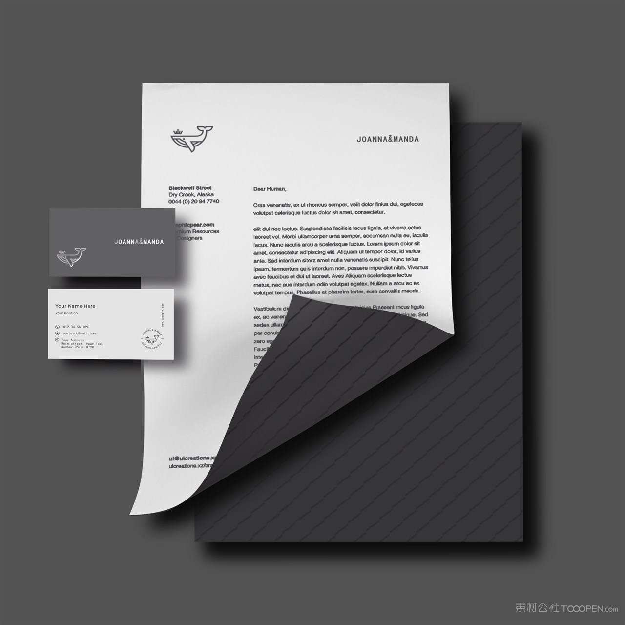 服装品牌VI名片文档样机