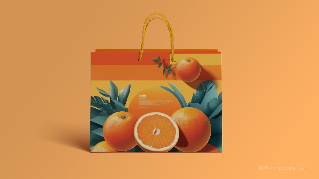 【2193期】手提橙子包装盒礼盒展示样机 (2)