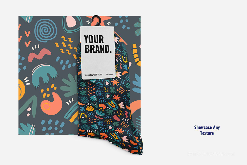 休闲棉袜标签样机