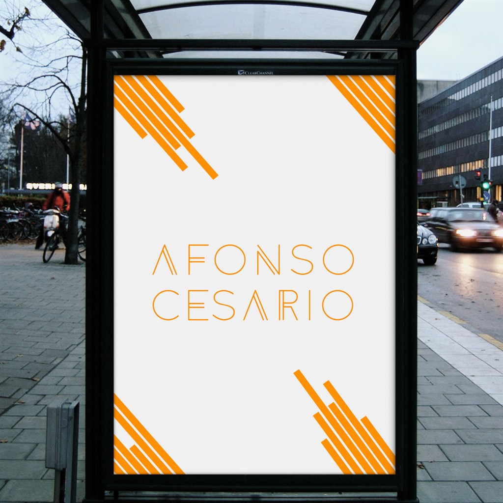 候车亭灯箱海报样机正面