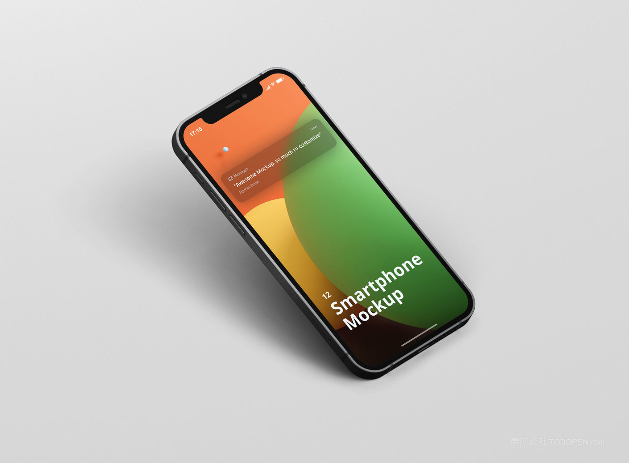 清新绿数码手机屏幕样机