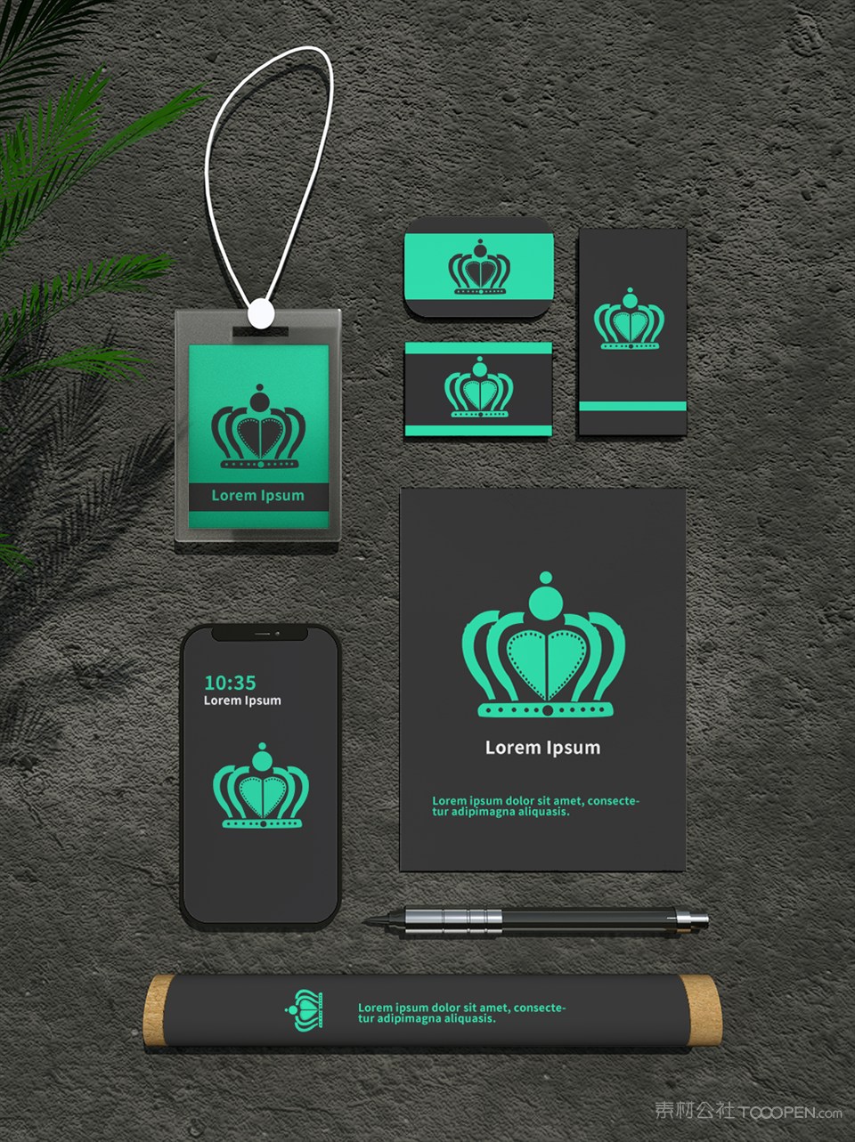 黑色系时尚潮流vi样机