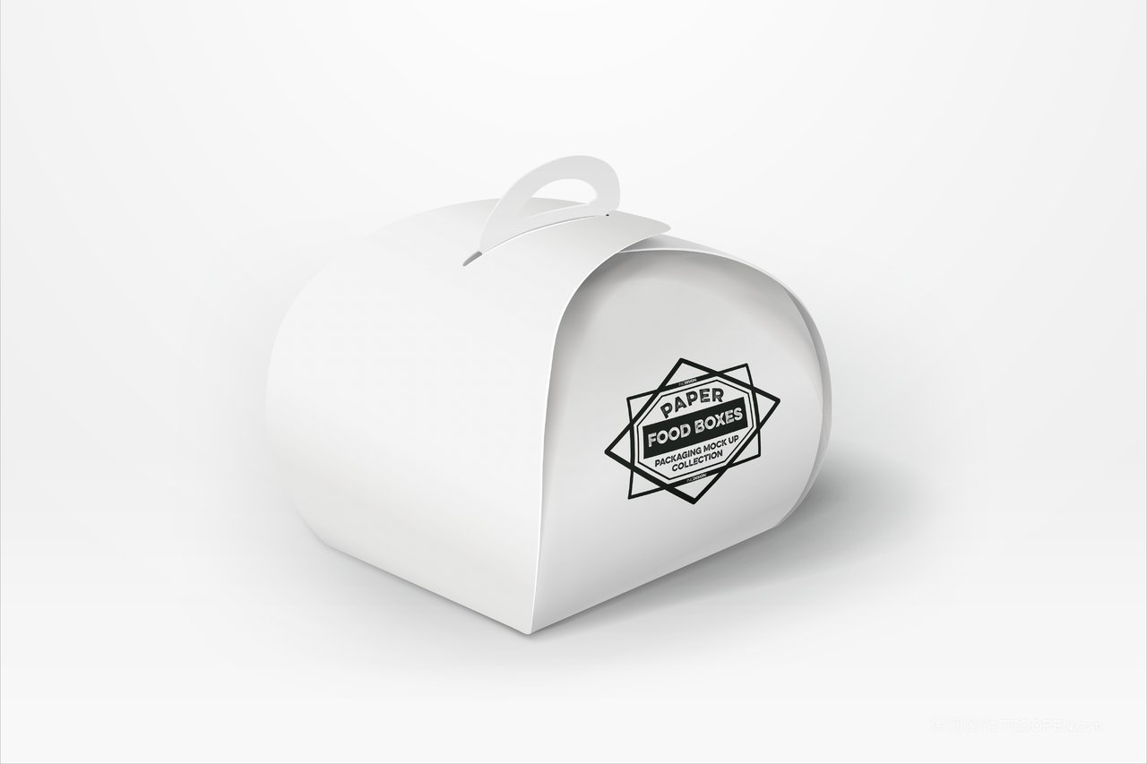 汉堡包纸质包装盒品牌食品纸质包装贴图样机 (6)