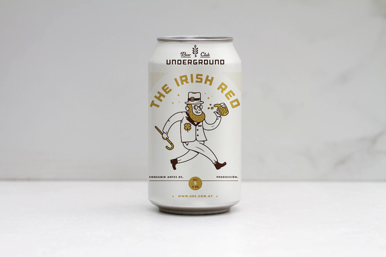 卡通啤酒易拉罐可乐瓶饮料包装样机 (2)