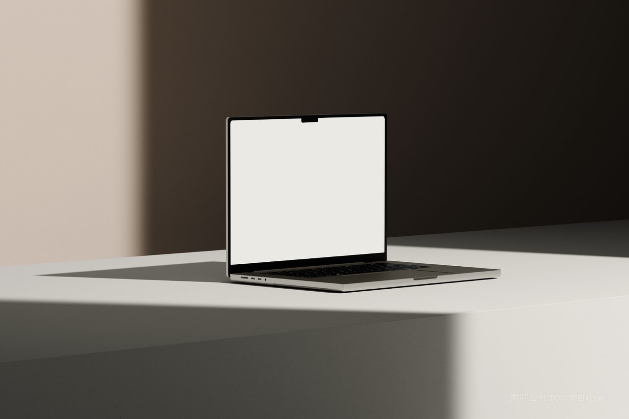 macbook pro开屏界面展示光影场景样机 (2)