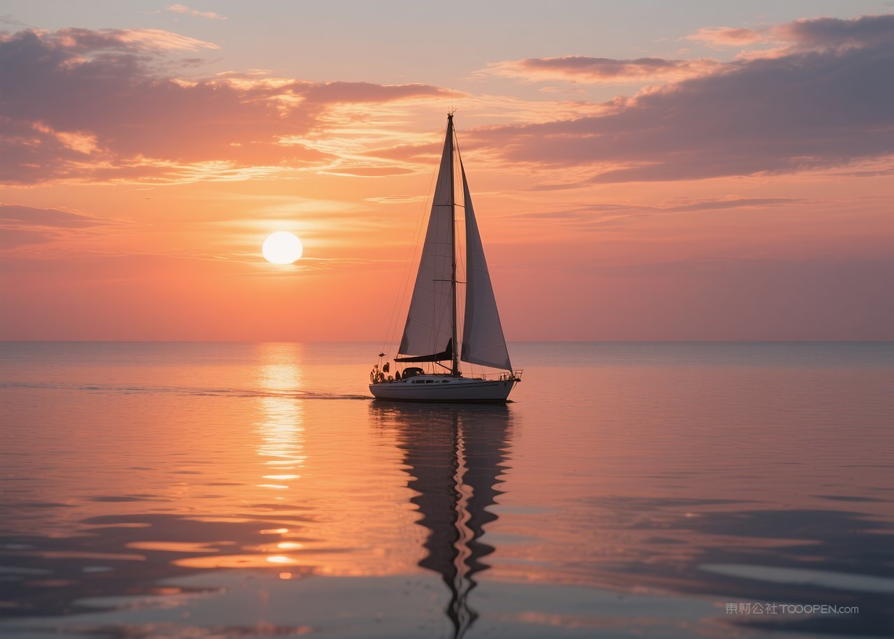 云层自然落日日落唯美云彩天空风景