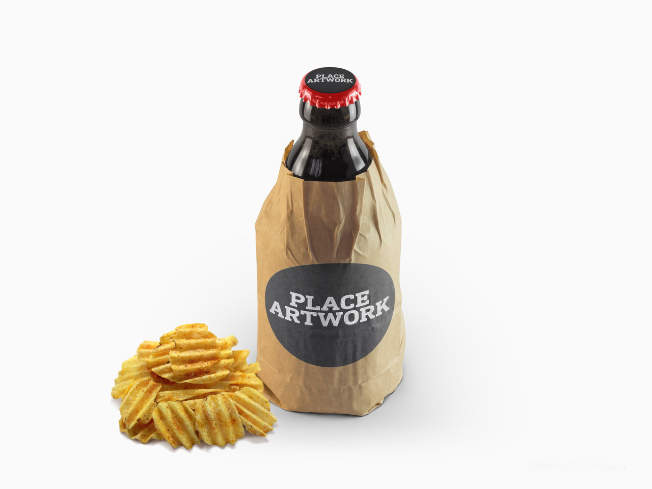 黑色啤酒瓶样机