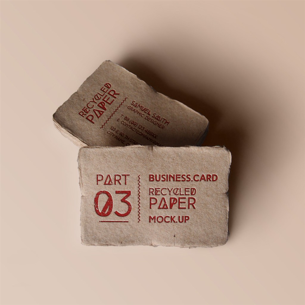 牛皮纸名片设计效果样机