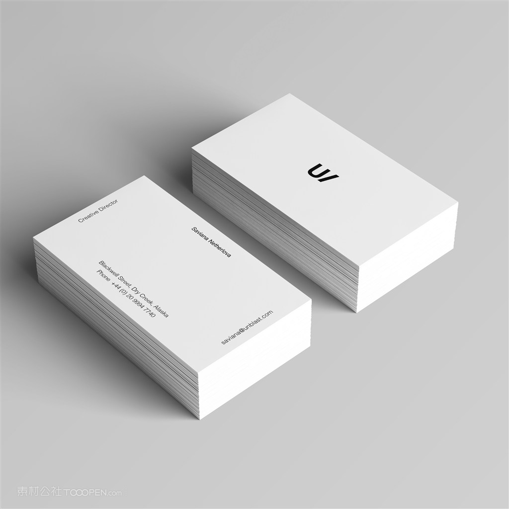 极简名片PSD贴图样机