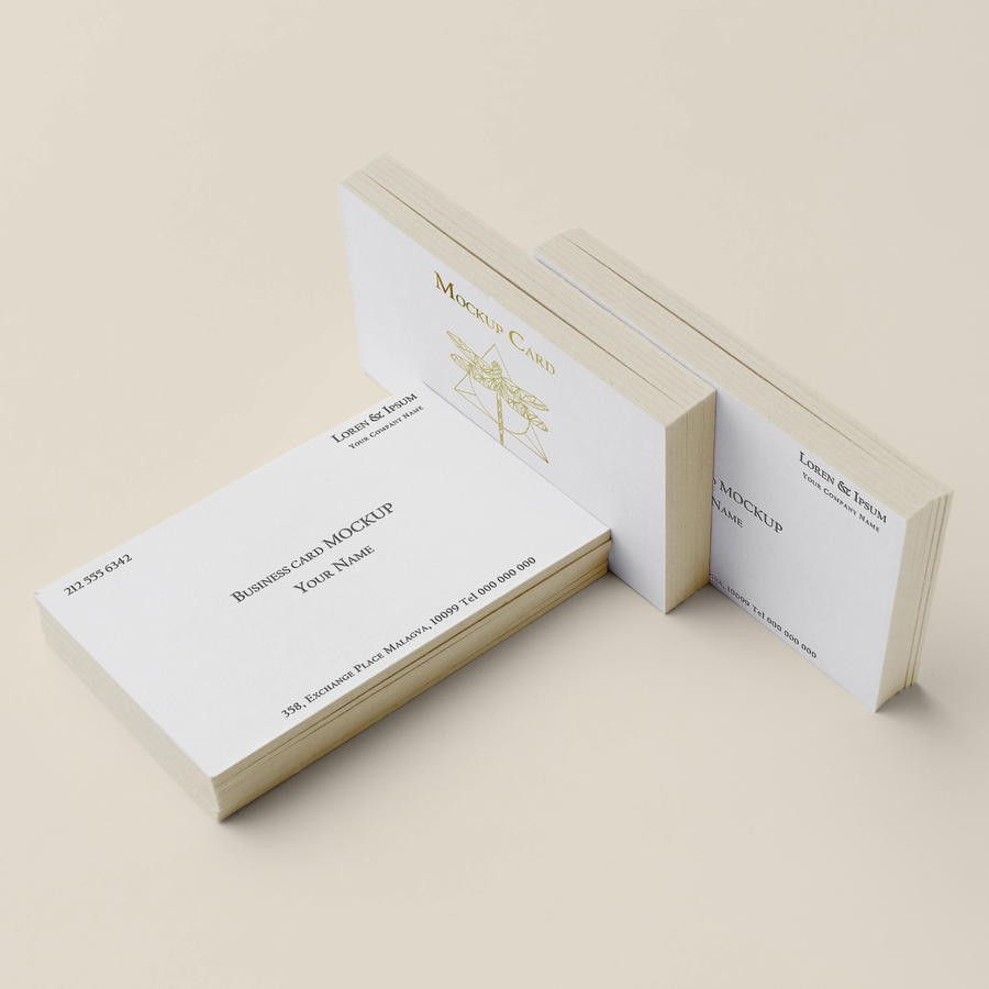 极简名片样机模板