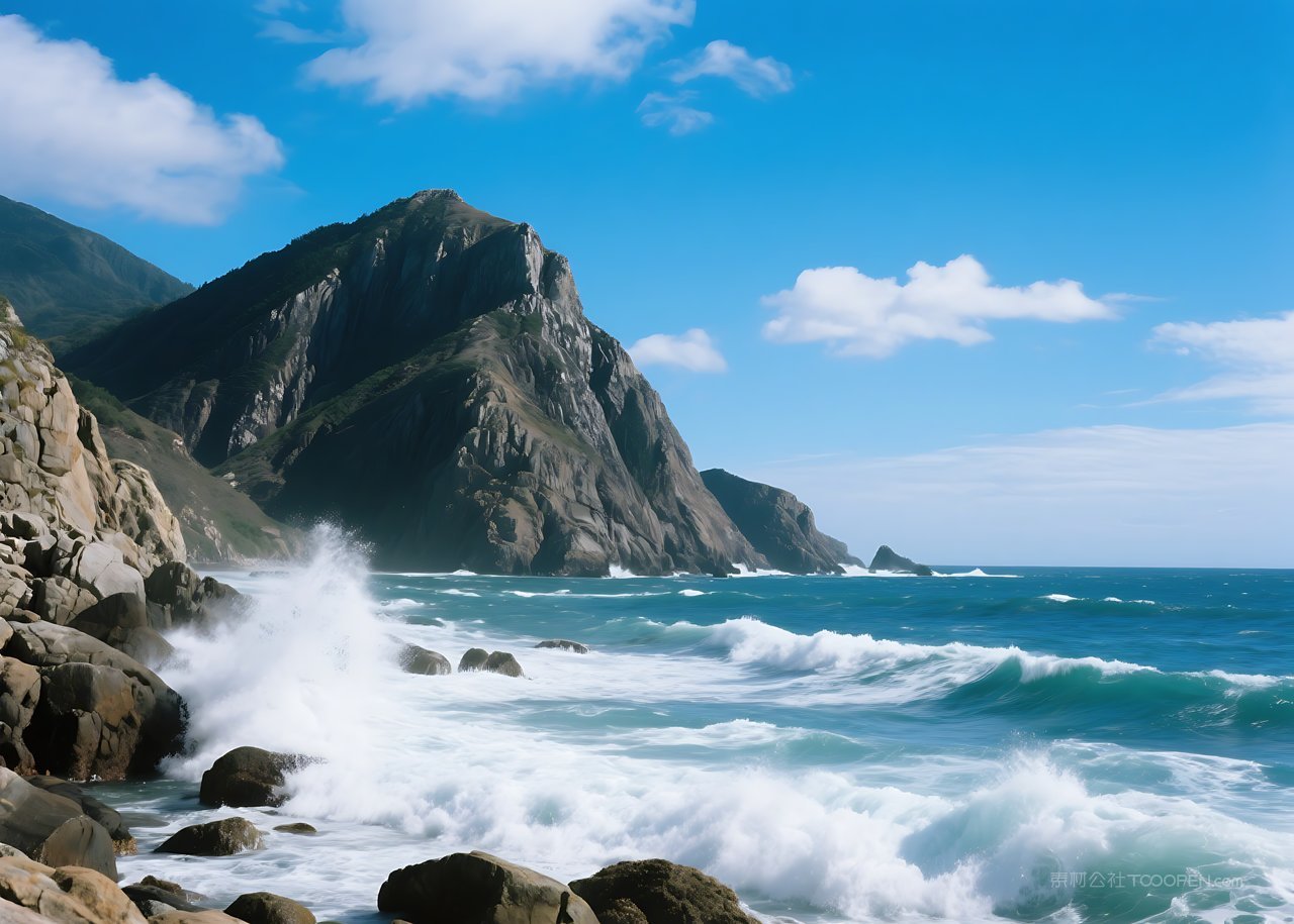 唯美天空山水山峰景观风景自然高清河流