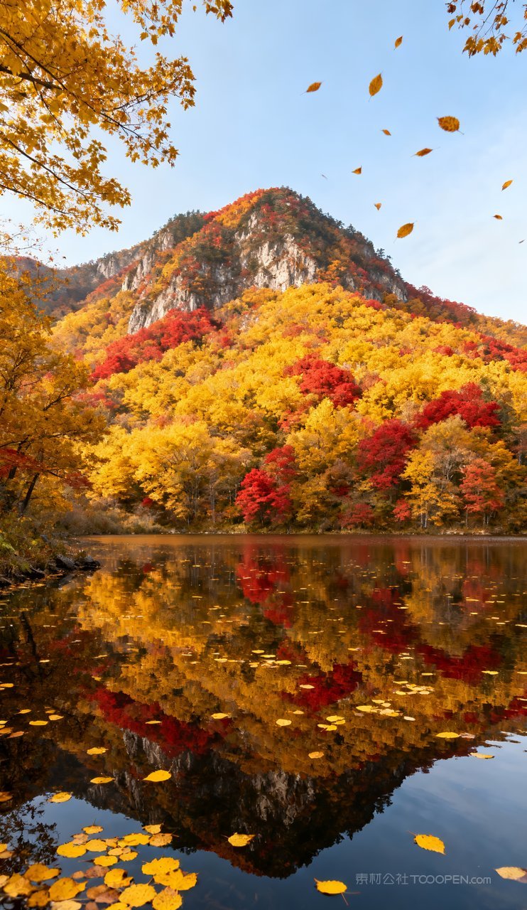 山峰天空湖泊蓝天唯美山水意境青山