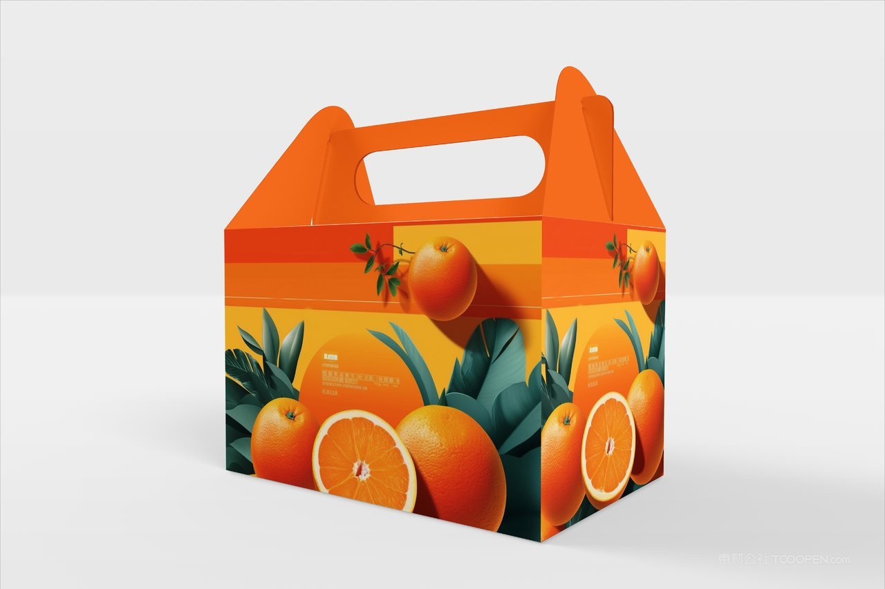 【2193期】手提橙子包装箱展示样机 (4)