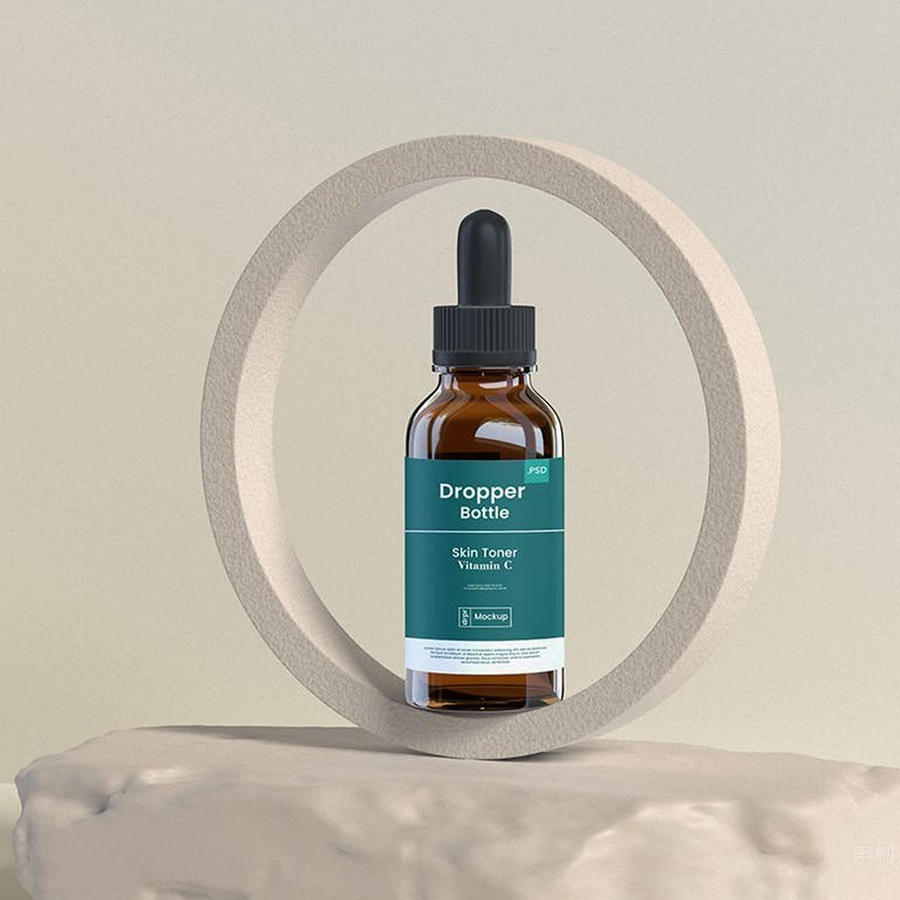 精华液滴管瓶样机