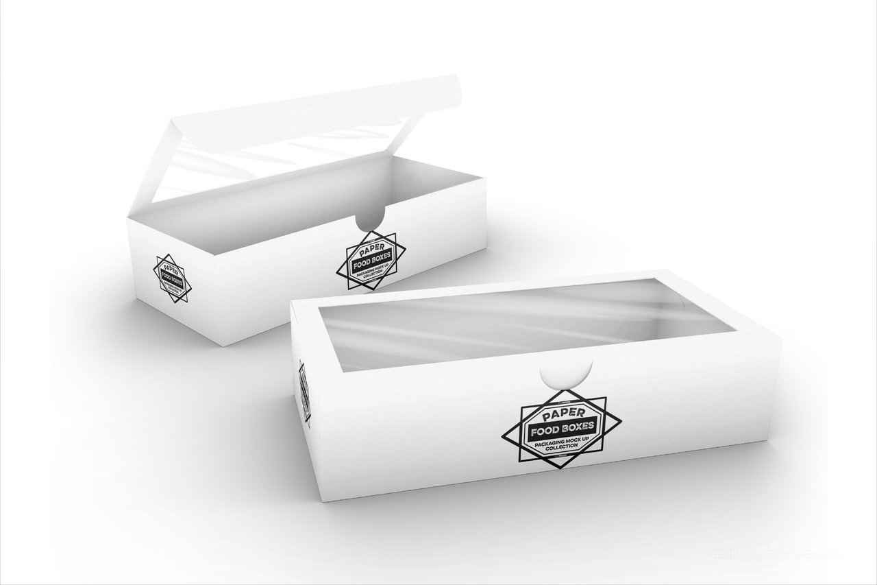 烘焙蛋糕面包店食品纸质包装贴图样机 (27)