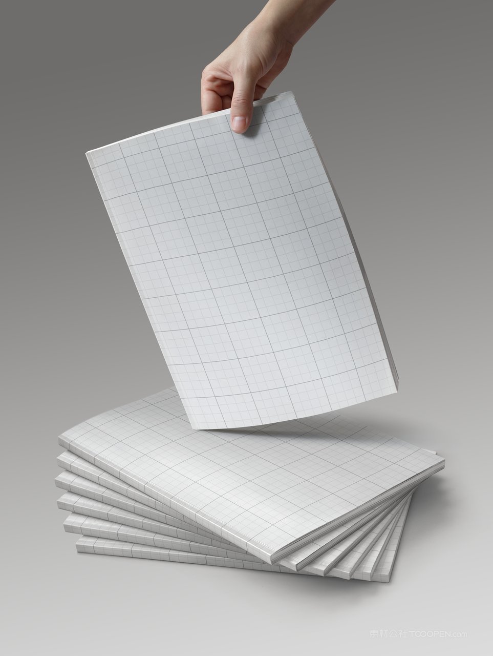 胶装杂志宣传册封面样机 (6)