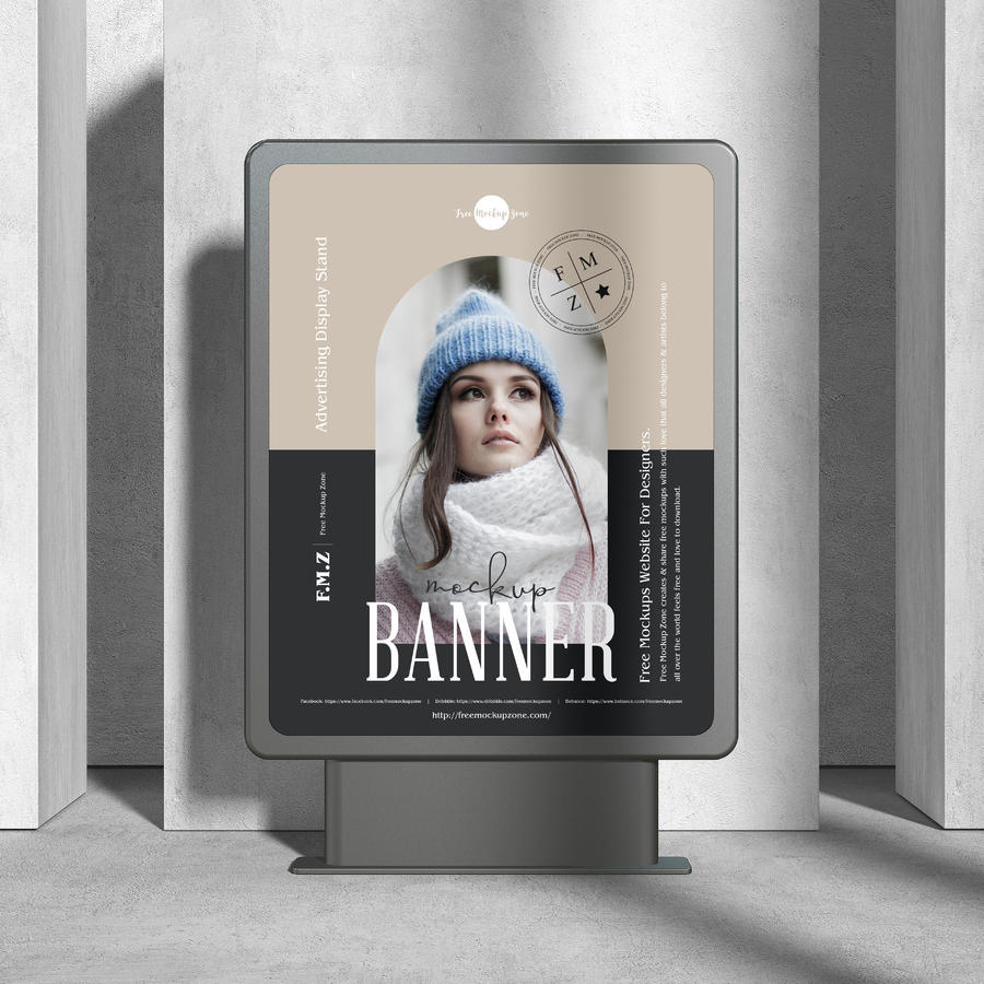 广告展示架横幅样机
