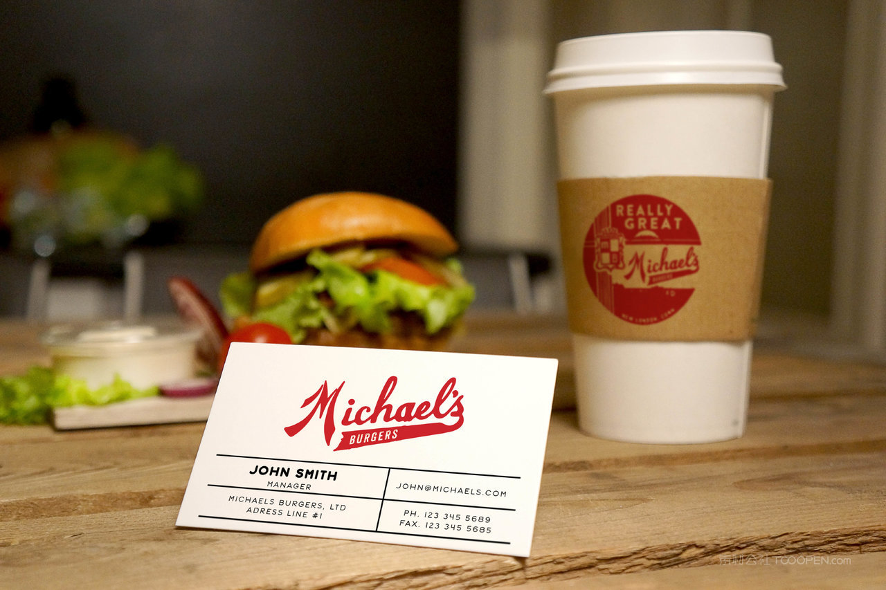 餐厅外卖汉堡样机