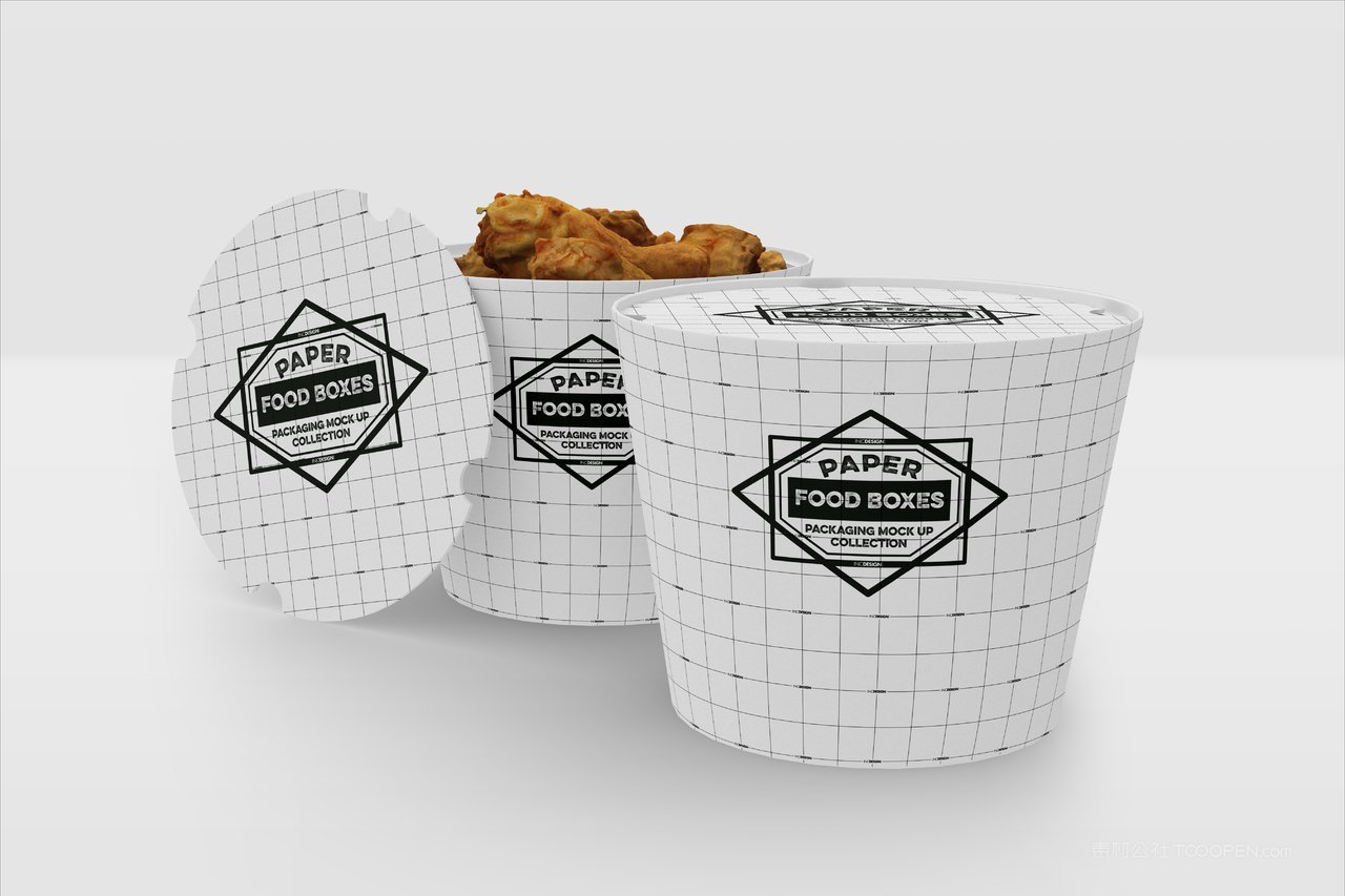 快餐汉堡食品纸质包装样机 (2)