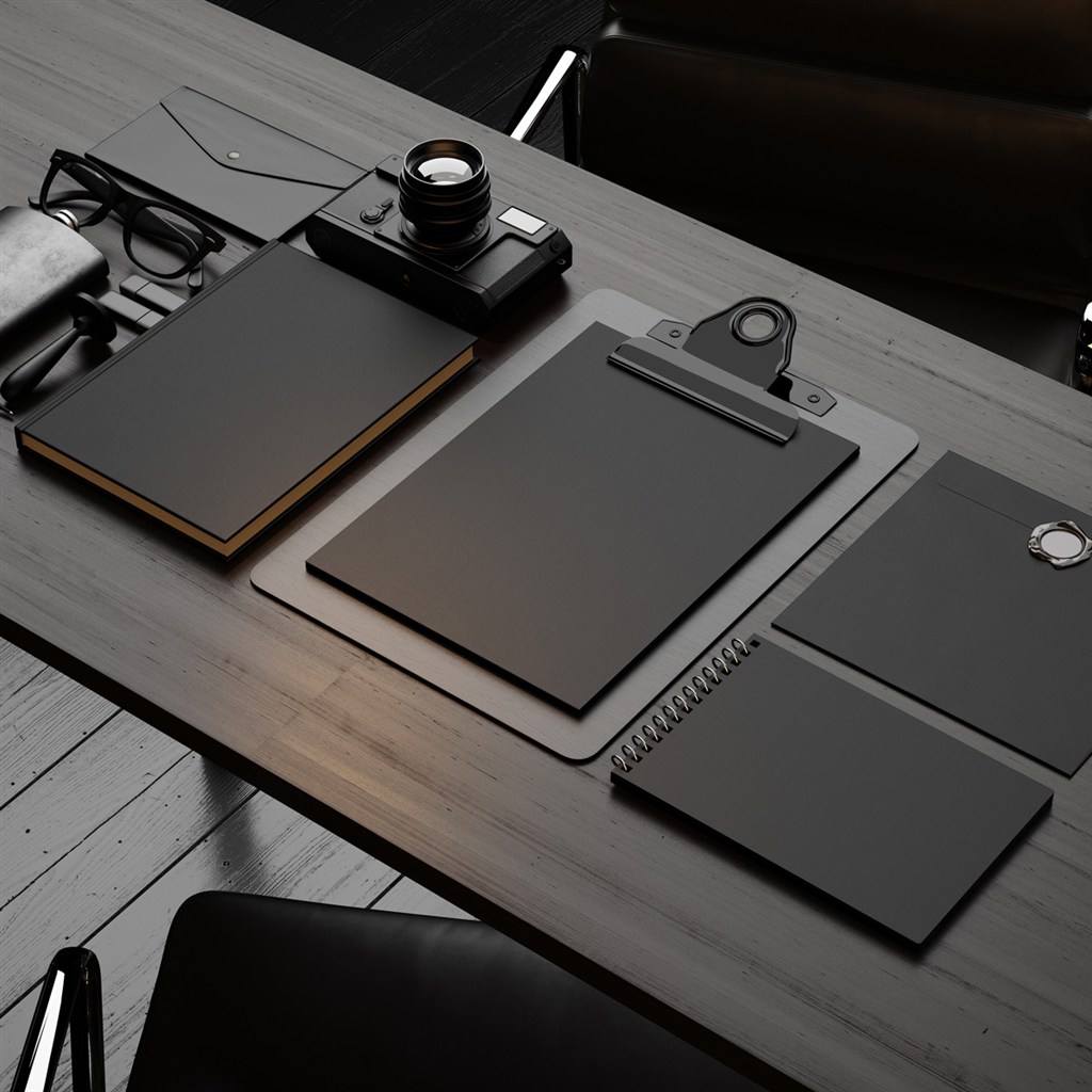 黑色调高档VI设计模板样机