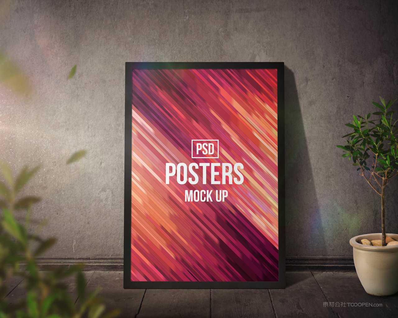 室内广告海报样机