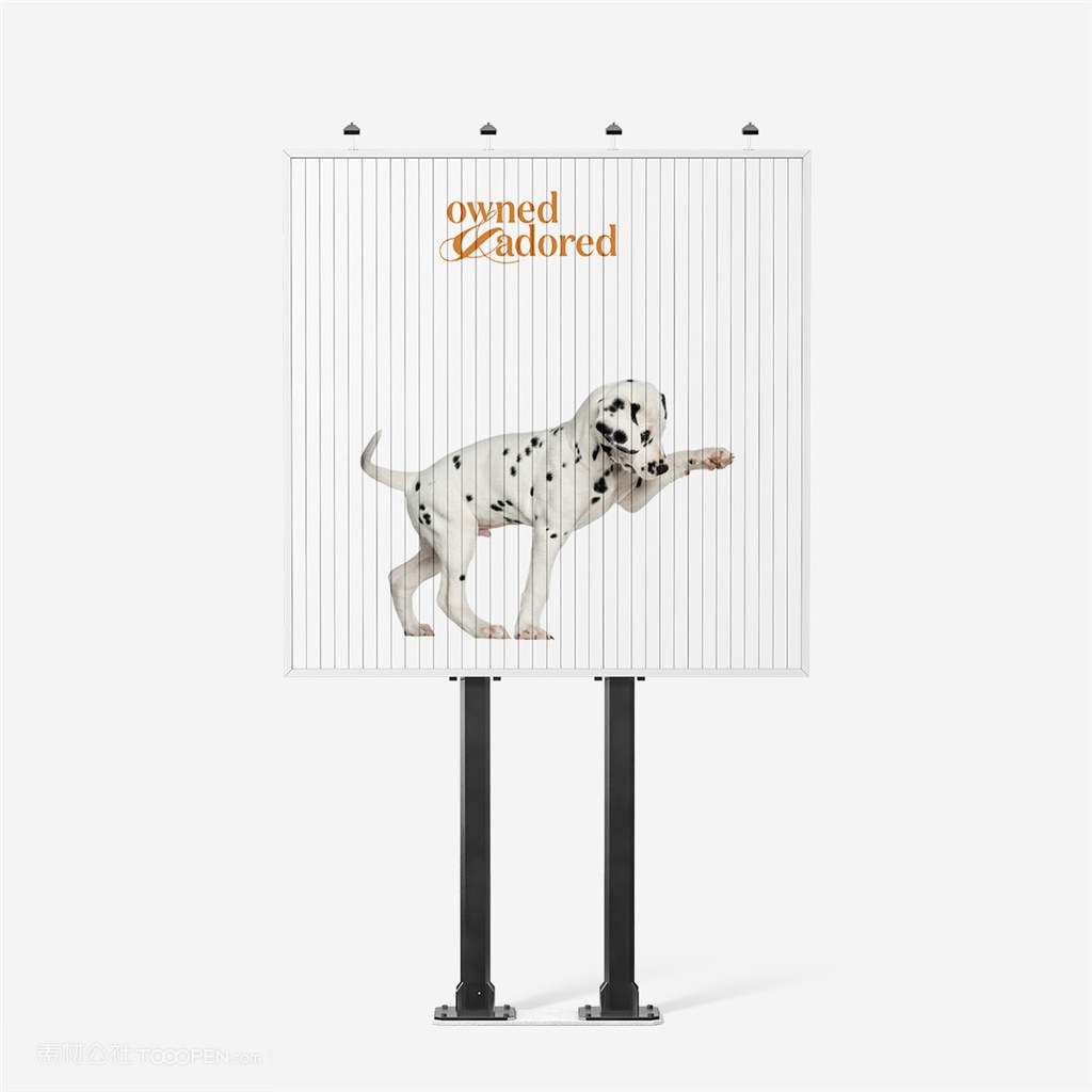 宠物店海报灯箱广告样机
