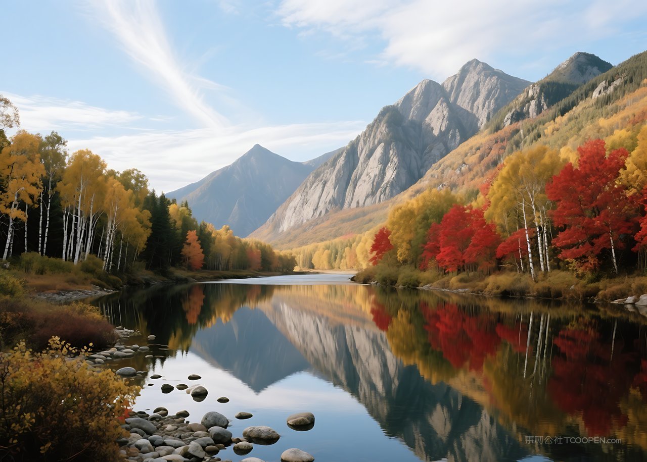 湖泊山水自然山峰河流群山唯美景色风景