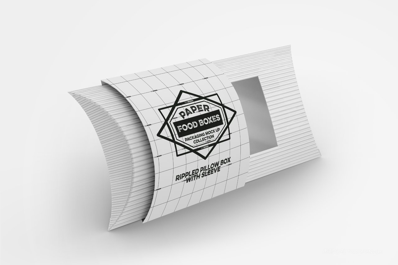 鸡肉卷面包店品牌食品纸质包装贴图样机 (3)